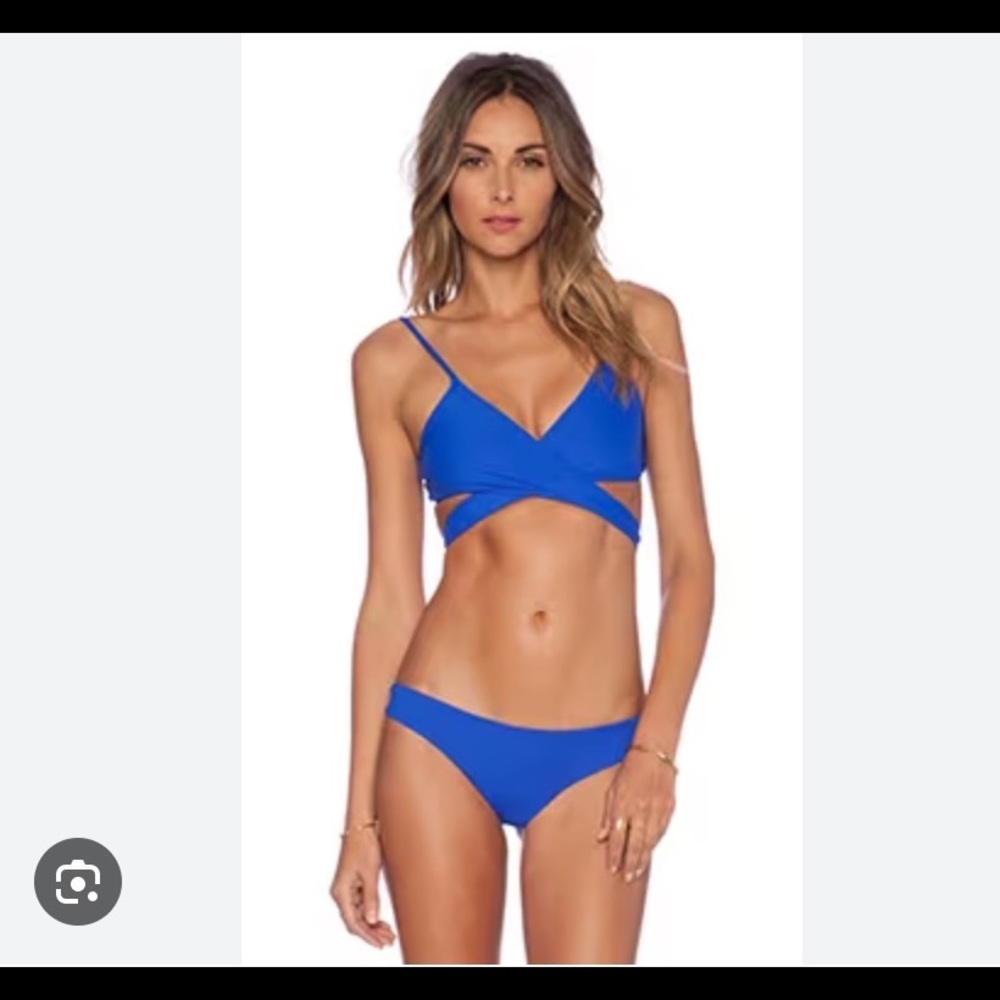L*SPACE Chloe Bikini Top in Blue